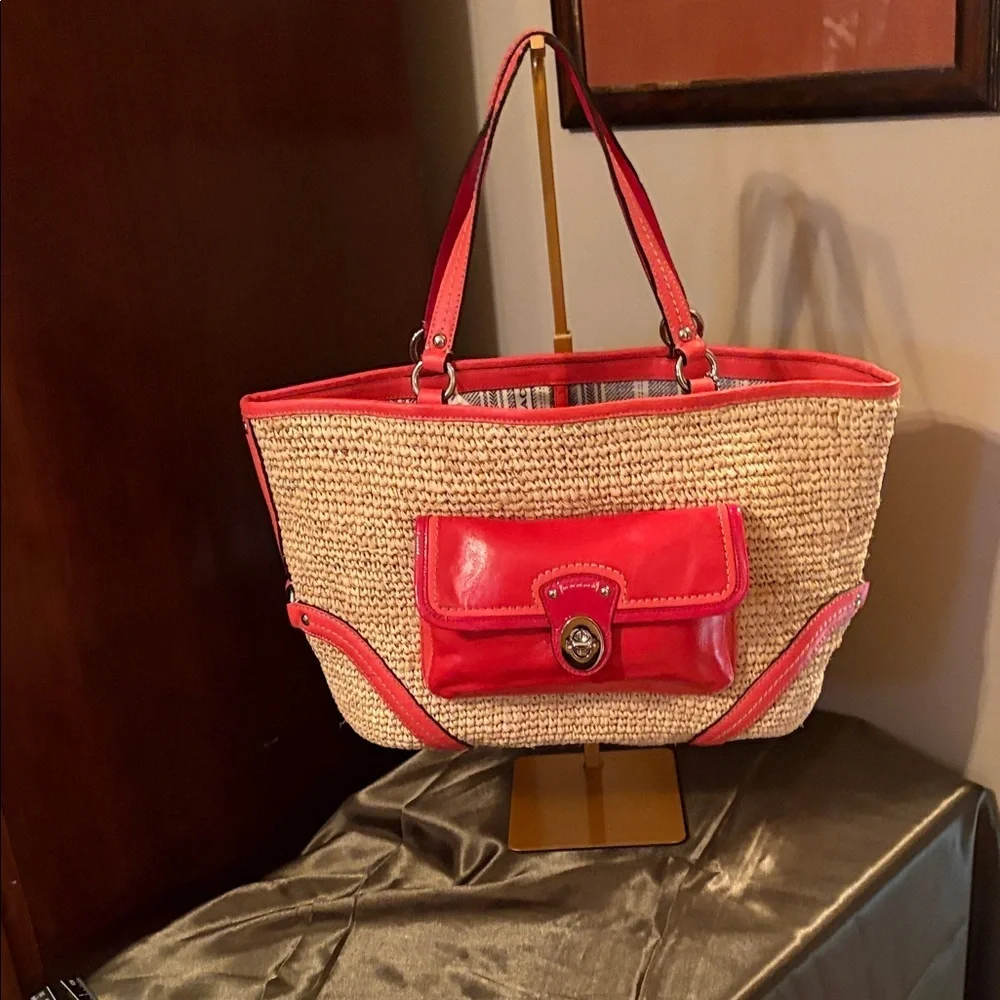 Coach Red and Tan Women's Tote Bag M1269-22904